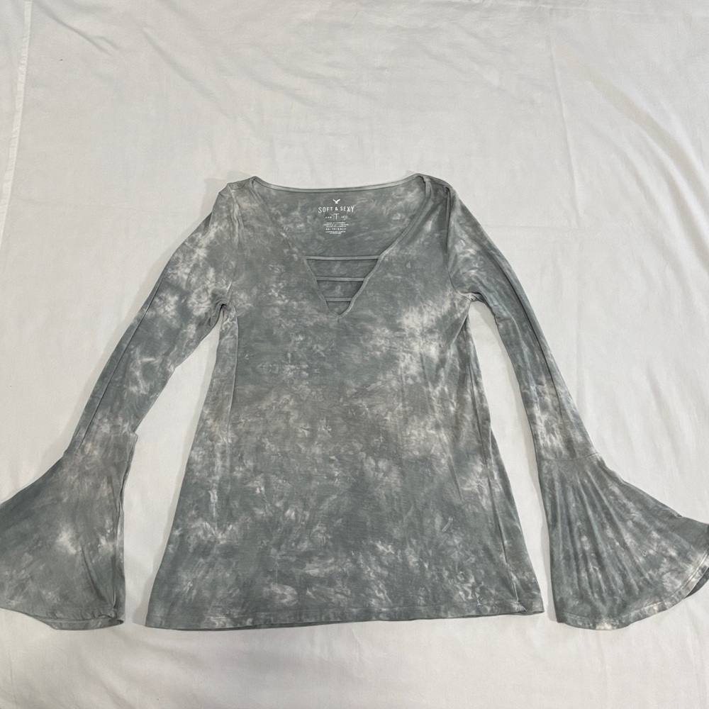American Eagle Outfitters Soft & Sexy Grayish Green Top XS